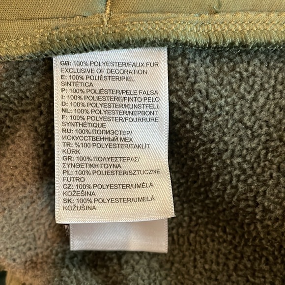 NORTHFACE Furry Fleece Green Cozy Warm Knit Midweight Osito Fuzzy Zip Up Vest M - Picture 9 of 10